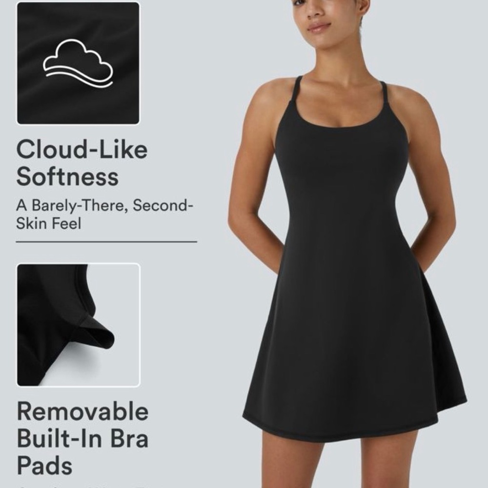 Halara SoftlyZero™ Plush Backless Active Dress